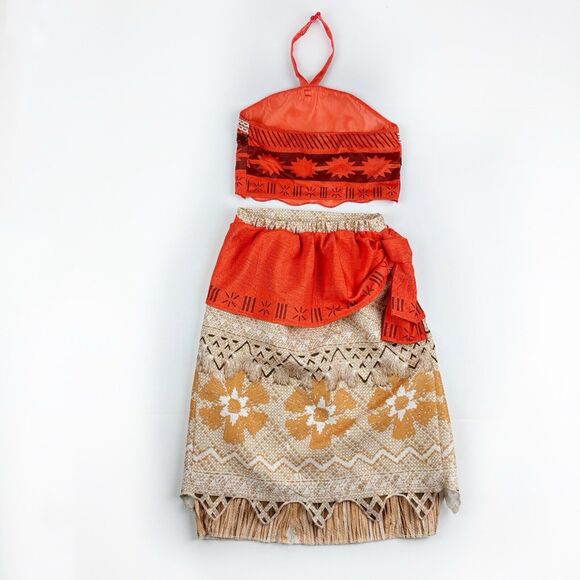 Disney Moana Adventure Play Dress Up Outfit Halloween Costume Size 7/8 Halter - Picture 2 of 16